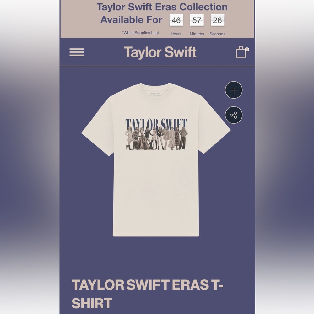 RARE Limited Edition Taylor Swift Midnights Era Tshirt